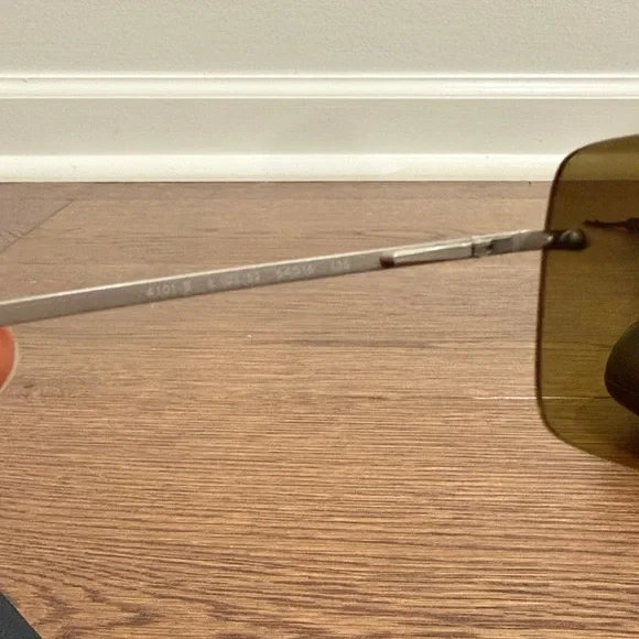 CHANEL Rimless Sunglasses Brown Lenses with Gold Trim - Picture 4 of 7